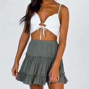 Princess Polly Marlowe Mini Skirt in Khaki NWT